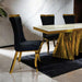 Basilicata 7 Pc Dining Set Gold & Silver - U&U Home Budget Furniture (Carteret, NJ)