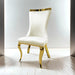 Basilicata Gold Chair (2/CTN) White, Gray, & Black - U&U Home Budget Furniture (Carteret, NJ)