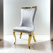 Basilicata Gold Chair (2/CTN) White, Gray, & Black - U&U Home Budget Furniture (Carteret, NJ)