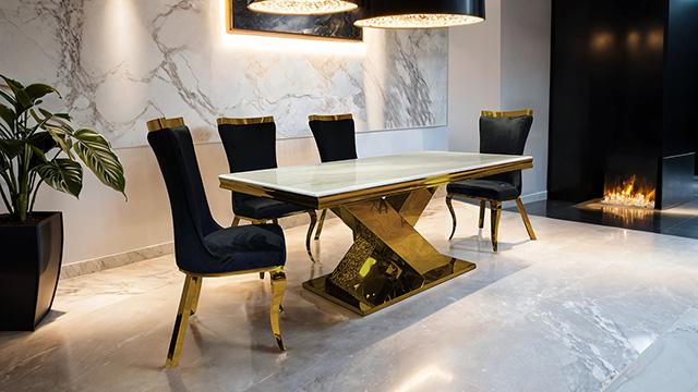 Palazzo 7 Pc Dining Table Set - U&U Home Budget Furniture (Carteret, NJ)