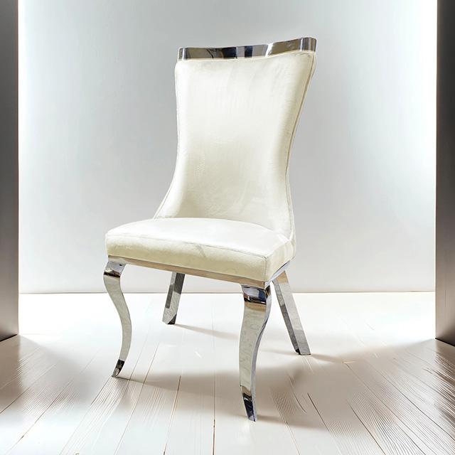 Basilicata Gold Chair (2/CTN) White, Gray, & Black - U&U Home Budget Furniture (Carteret, NJ)