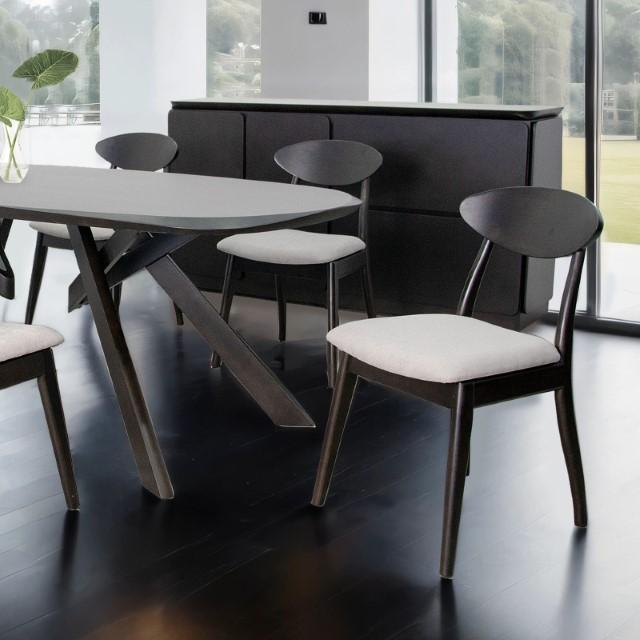 Beale Dining Chair (2/CTN) Natural, Brown, & Beige - U&U Home Budget Furniture (Carteret, NJ)
