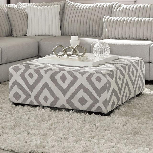 HERMISTON Ottoman, Gray - U&U Home Budget Furniture (Carteret, NJ)