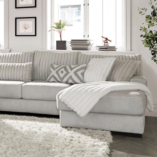 HERMISTON Sectional, Gray - U&U Home Budget Furniture (Carteret, NJ)