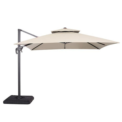 Hero 10 Ft Square Umbrella w/ Double Top + 37" Large Base - U&U Home Budget Furniture (Carteret, NJ)