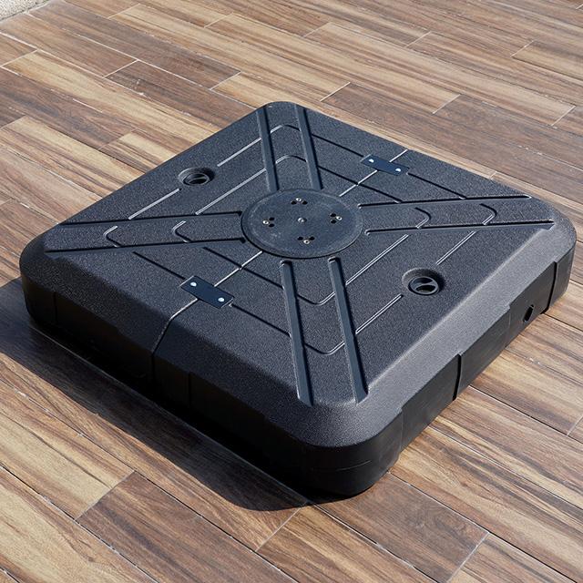 Hero 10 Ft Square Umbrella w/ Double Top + 37" Large Base - U&U Home Budget Furniture (Carteret, NJ)