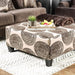 Bonaventura Brown Ottoman - U&U Home Budget Furniture (Carteret, NJ)