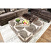 Bonaventura Brown Ottoman - U&U Home Budget Furniture (Carteret, NJ)