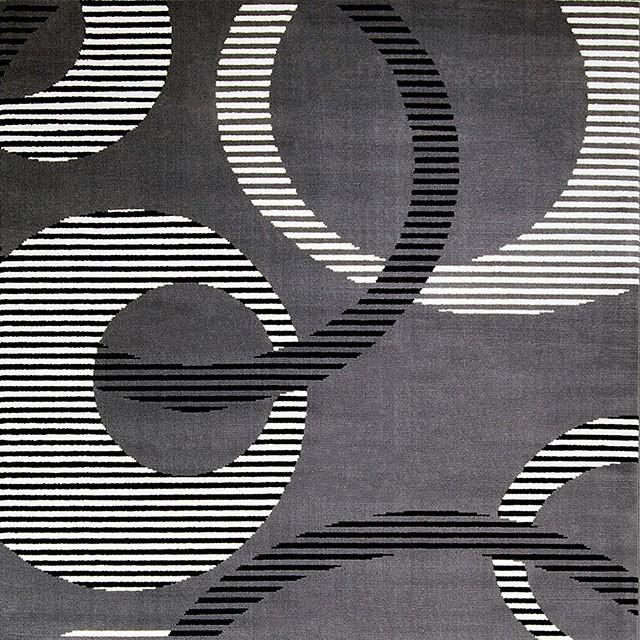 Blitar Brown Black, Brown Cream, & Gray 5' X 7' Area Rug - U&U Home Budget Furniture (Carteret, NJ)