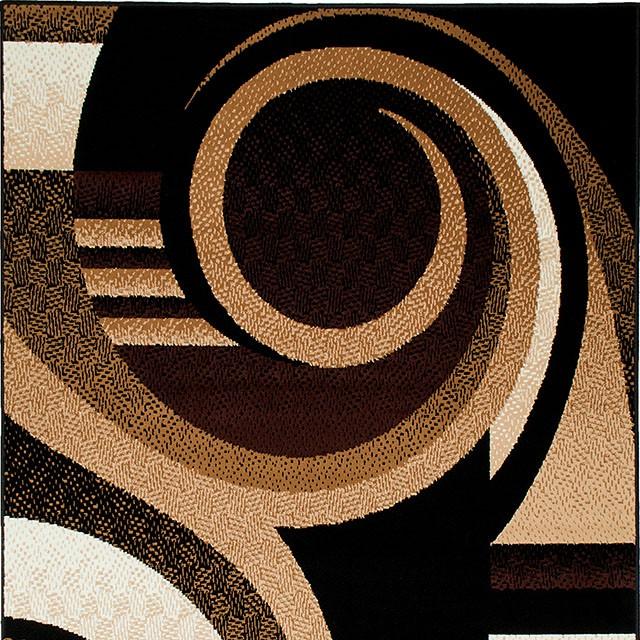 Blitar Brown Black, Brown Cream, & Gray 5' X 7' Area Rug - U&U Home Budget Furniture (Carteret, NJ)