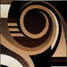 Blitar Brown Black, Brown Cream, & Gray 5' X 7' Area Rug - U&U Home Budget Furniture (Carteret, NJ)