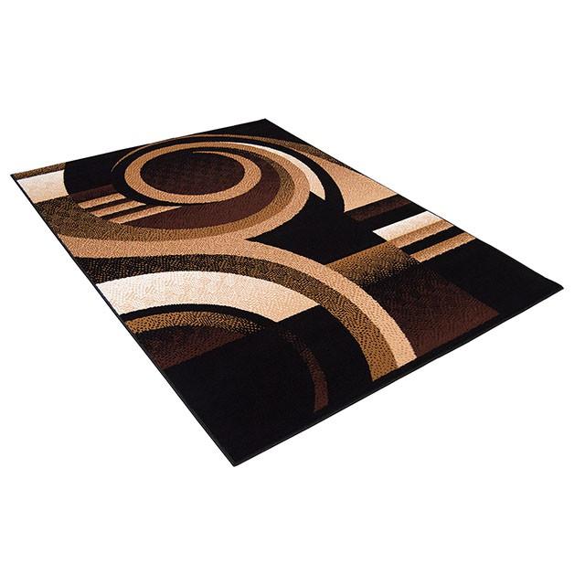 Blitar Brown Black, Brown Cream, & Gray 5' X 7' Area Rug - U&U Home Budget Furniture (Carteret, NJ)
