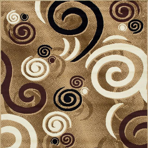 Blitar Brown Black, Brown Cream, & Gray 5' X 7' Area Rug - U&U Home Budget Furniture (Carteret, NJ)