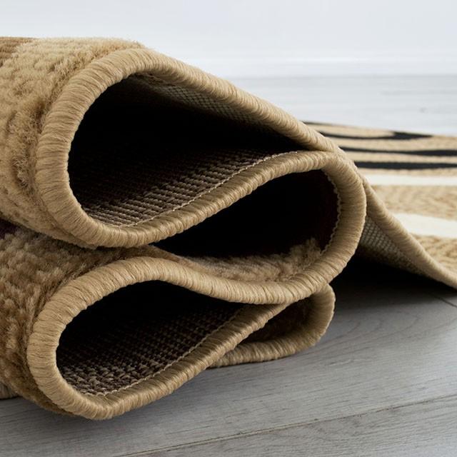 Blitar Brown Black, Brown Cream, & Gray 5' X 7' Area Rug - U&U Home Budget Furniture (Carteret, NJ)