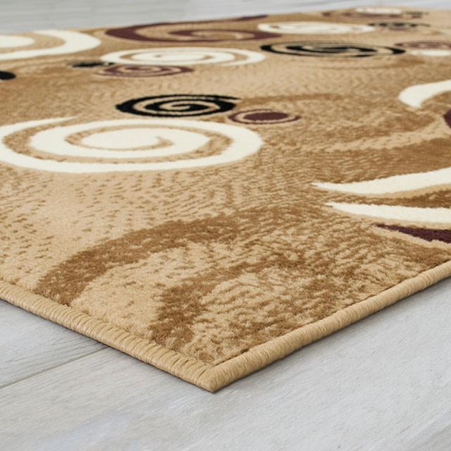 Blitar Brown Black, Brown Cream, & Gray 5' X 7' Area Rug - U&U Home Budget Furniture (Carteret, NJ)