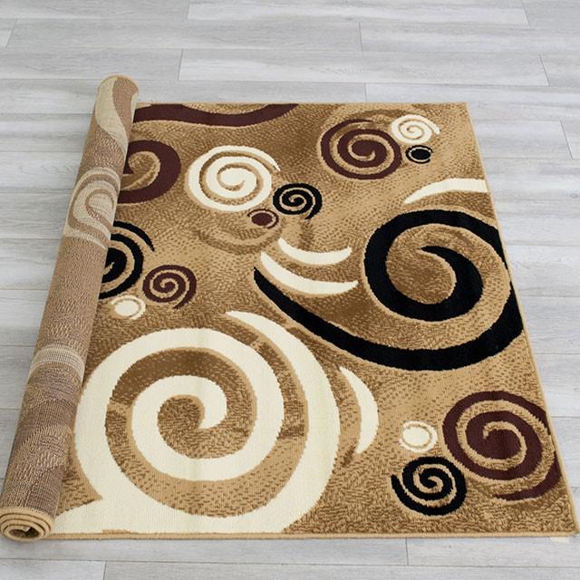 Blitar Brown Black, Brown Cream, & Gray 5' X 7' Area Rug - U&U Home Budget Furniture (Carteret, NJ)
