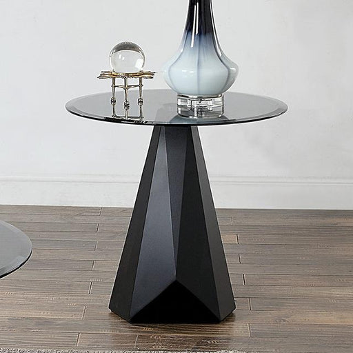 BISHOP End Table, Black/Gray - U&U Home Budget Furniture (Carteret, NJ)