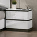 BIRSFELDEN Night Stand w/ USB, White - U&U Home Budget Furniture (Carteret, NJ)