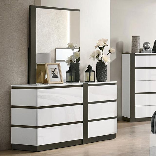 BIRSFELDEN Dresser, White - U&U Home Budget Furniture (Carteret, NJ)