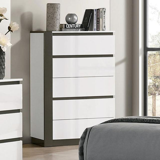 BIRSFELDEN Chest, White - U&U Home Budget Furniture (Carteret, NJ)