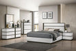 BIRSFELDEN Cal.King, E.King, & Queen Bed, White - U&U Home Budget Furniture (Carteret, NJ)