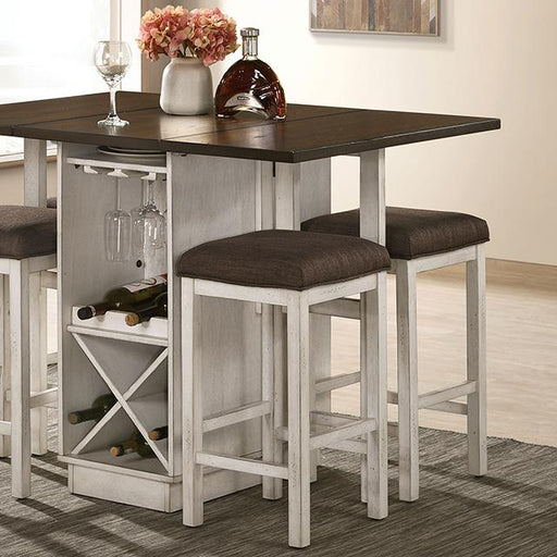 BINGHAM Counter Ht. Table w/ 2 x 15" Leaves - U&U Home Budget Furniture (Carteret, NJ)