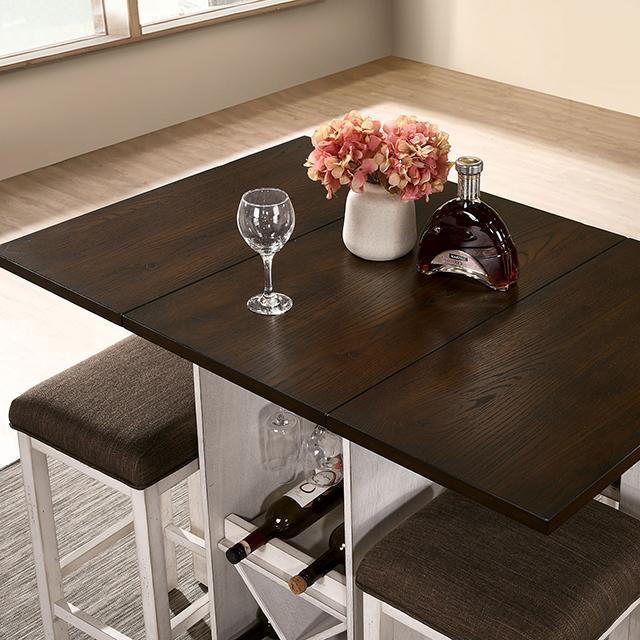 BINGHAM Counter Ht. Table w/ 2 x 15" Leaves - U&U Home Budget Furniture (Carteret, NJ)