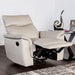 Bienne Recliner Chair White & Black - U&U Home Budget Furniture (Carteret, NJ)