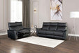 Bienne Sofa Manual Recliner White & Black - U&U Home Budget Furniture (Carteret, NJ)