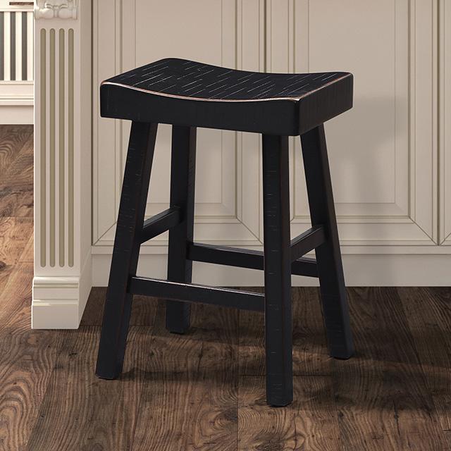 Biasca 24" Stool (2/CTN) White, Brown, & Black - U&U Home Budget Furniture (Carteret, NJ)