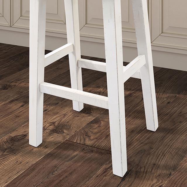 Biasca 29" Stool (2/CTN) White, Brown, & Black - U&U Home Budget Furniture (Carteret, NJ)