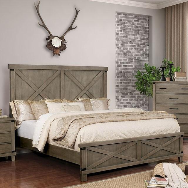 Bianca Bed Brown & Gray - U&U Home Budget Furniture (Carteret, NJ)