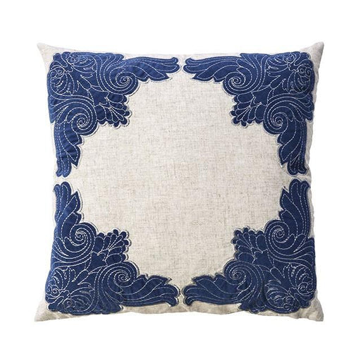 Beth Natural/Indigo 20" X 20" Pillow, Natural & Indigo (2/CTN) - U&U Home Budget Furniture (Carteret, NJ)