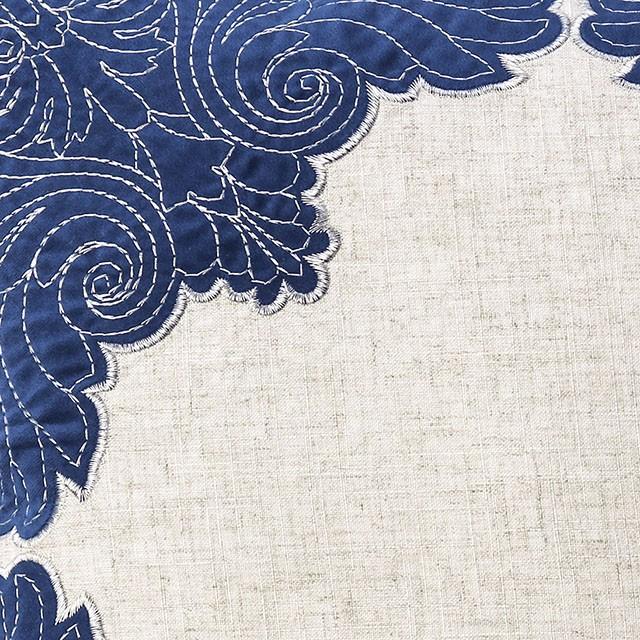 Beth Natural/Indigo 20" X 20" Pillow, Natural & Indigo (2/CTN) - U&U Home Budget Furniture (Carteret, NJ)
