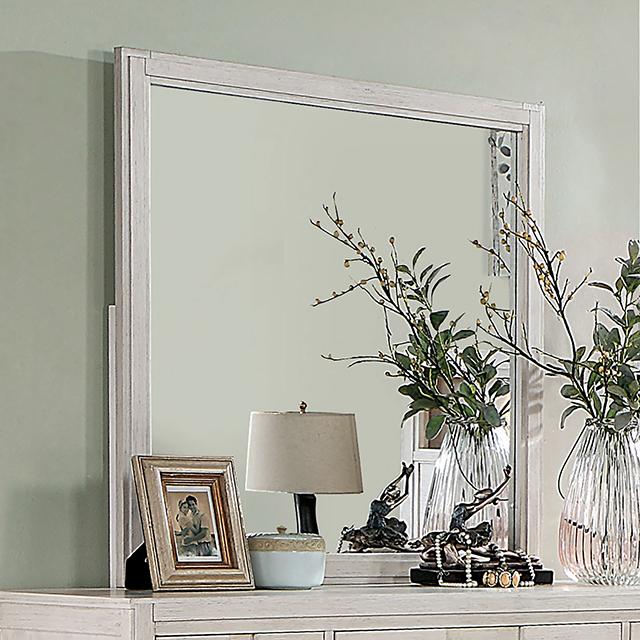 Berenice Mirror Espresso, Beige, & Brown - U&U Home Budget Furniture (Carteret, NJ)