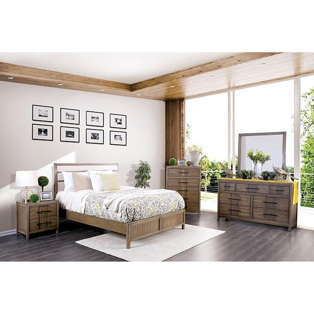 Berenice Mirror Espresso, Beige, & Brown - U&U Home Budget Furniture (Carteret, NJ)