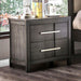 Berenice Espresso Night Stand White, Gray, & Espresso - U&U Home Budget Furniture (Carteret, NJ)