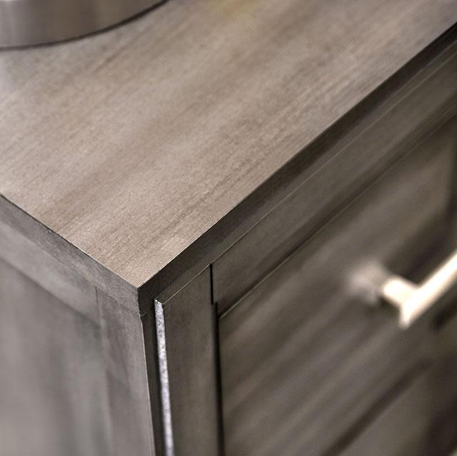 Berenice Espresso Night Stand White, Gray, & Espresso - U&U Home Budget Furniture (Carteret, NJ)