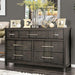 Berenice Dresser White, Gray, & Espresso - U&U Home Budget Furniture (Carteret, NJ)