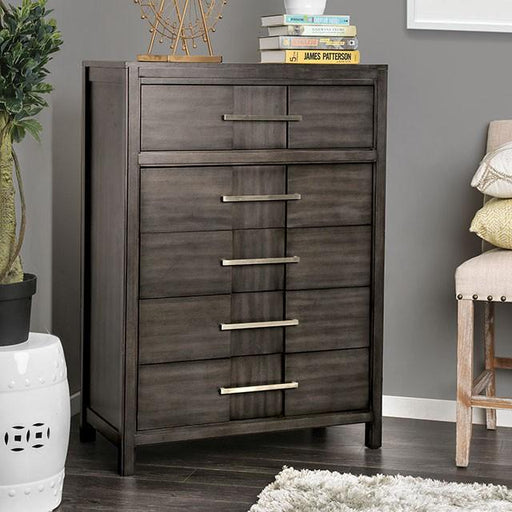 Berenice Gray Chest - U&U Home Budget Furniture (Carteret, NJ)