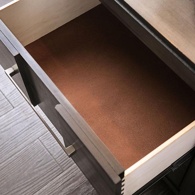 Berenice Espresso Night Stand White, Gray, & Espresso - U&U Home Budget Furniture (Carteret, NJ)