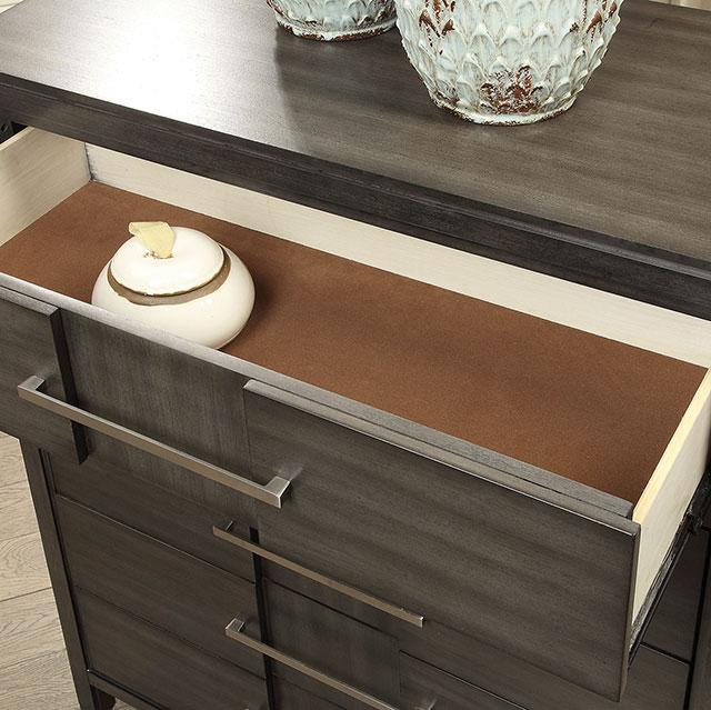 Berenice Espresso Night Stand White, Gray, & Espresso - U&U Home Budget Furniture (Carteret, NJ)