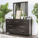 Berenice Dresser White, Gray, & Espresso - U&U Home Budget Furniture (Carteret, NJ)