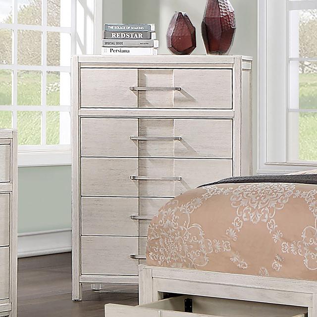 Berenice Chest Gray, White, & Espresso - U&U Home Budget Furniture (Carteret, NJ)