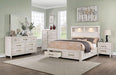Berenice Espresso Night Stand White, Gray, & Espresso - U&U Home Budget Furniture (Carteret, NJ)