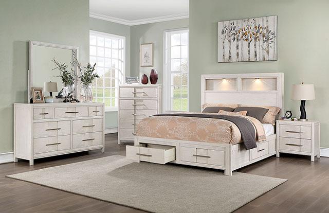 Berenice Espresso Night Stand White, Gray, & Espresso - U&U Home Budget Furniture (Carteret, NJ)