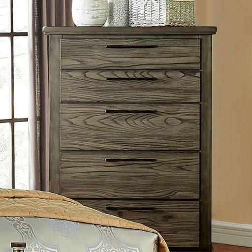 Berenice Chest Gray, White, & Espresso - U&U Home Budget Furniture (Carteret, NJ)