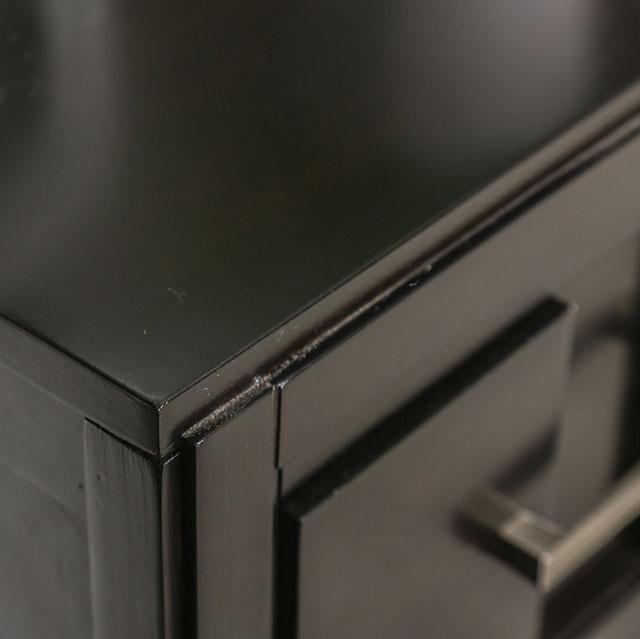 Berenice Espresso Night Stand White, Gray, & Espresso - U&U Home Budget Furniture (Carteret, NJ)