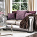 Benigno Love Seat Silver & Gray - U&U Home Budget Furniture (Carteret, NJ)