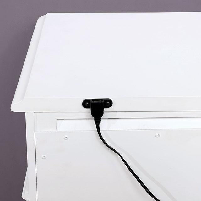 BELVA Night Stand w/ USB Outlet - U&U Home Budget Furniture (Carteret, NJ)